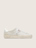 Golden Goose Soul Star Donna in Suede Beige con Talloncino in Pelle Color Bianco