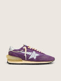 Golden Goose Marathon Donna con Tomaia in Nylon Viola e Stella Bianca
