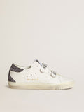 Golden Goose Old School Bio Based con Stella Traforata e Talloncino in Glitter
