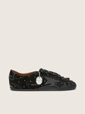 Golden Goose True-Star Donna in Suede Nero con Cristalli Swarovski e Stella in Pelle Nera