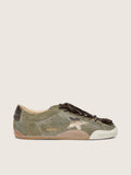 NUOVO ARRIVO - Golden Goose True-Star Donna in suede oliva con stella oro