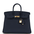 Hermes Birkin 25 Bleu Abysse Togo Gold Hardware – Accessorio premium elegante