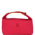 Hermes Bride A Brac Carre Case GM Hibiscus Canvas Palladium Hardware – Accessorio premium elegante
