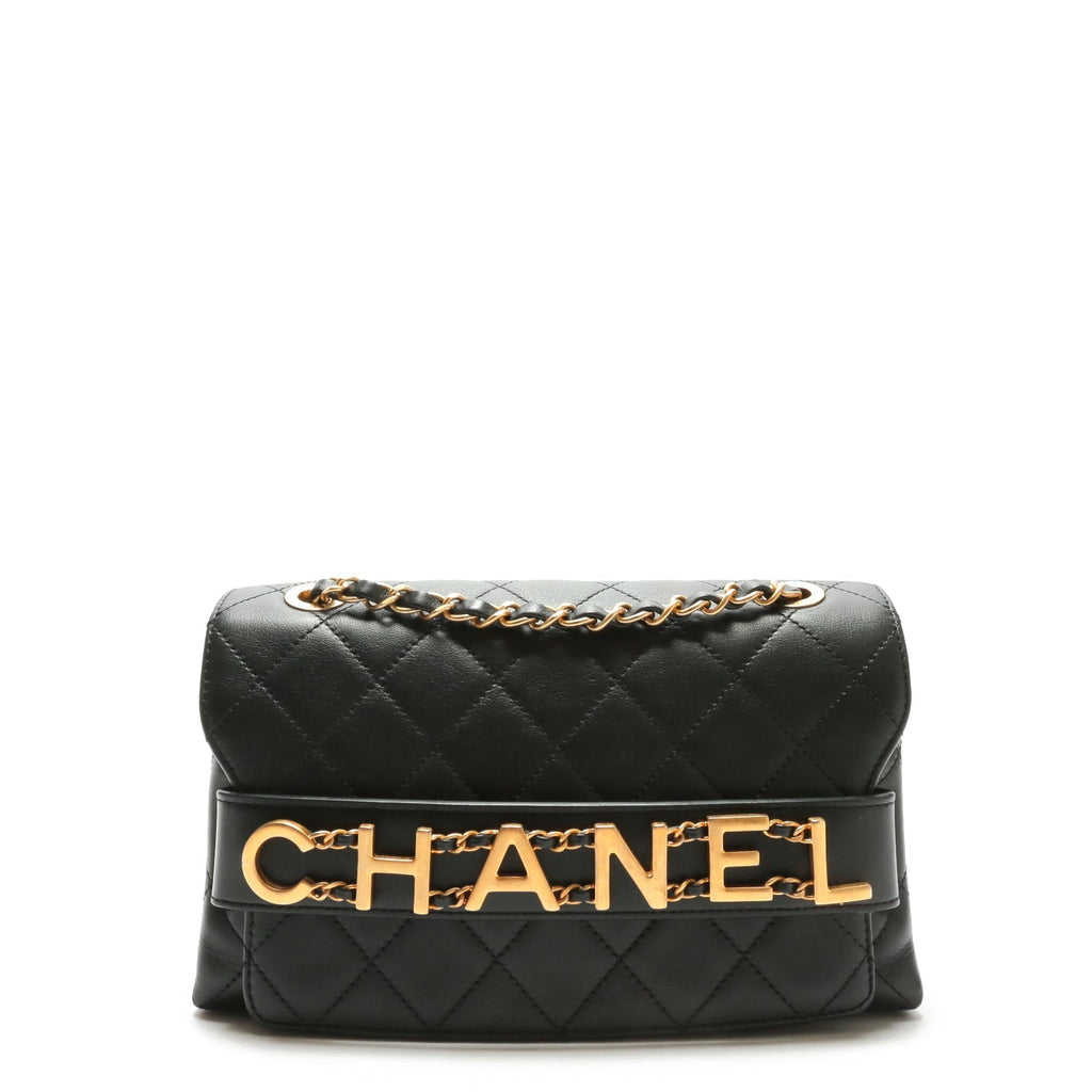 CHANEL 2020 Medium Enchained Flap Bag-Black