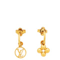 Louis Vuitton Gold Finish Blooming Earrings – Accessorio premium elegante