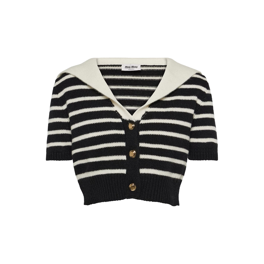 MIU MIU - CROPPED CASHMERE CARDIGAN – Accessorio premium elegante