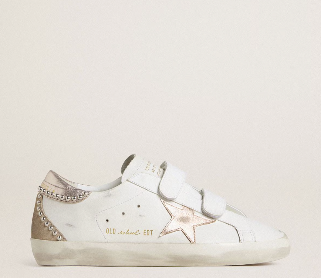 Old School LTD Donna con stella e talloncino in pelle laminata oro rosa