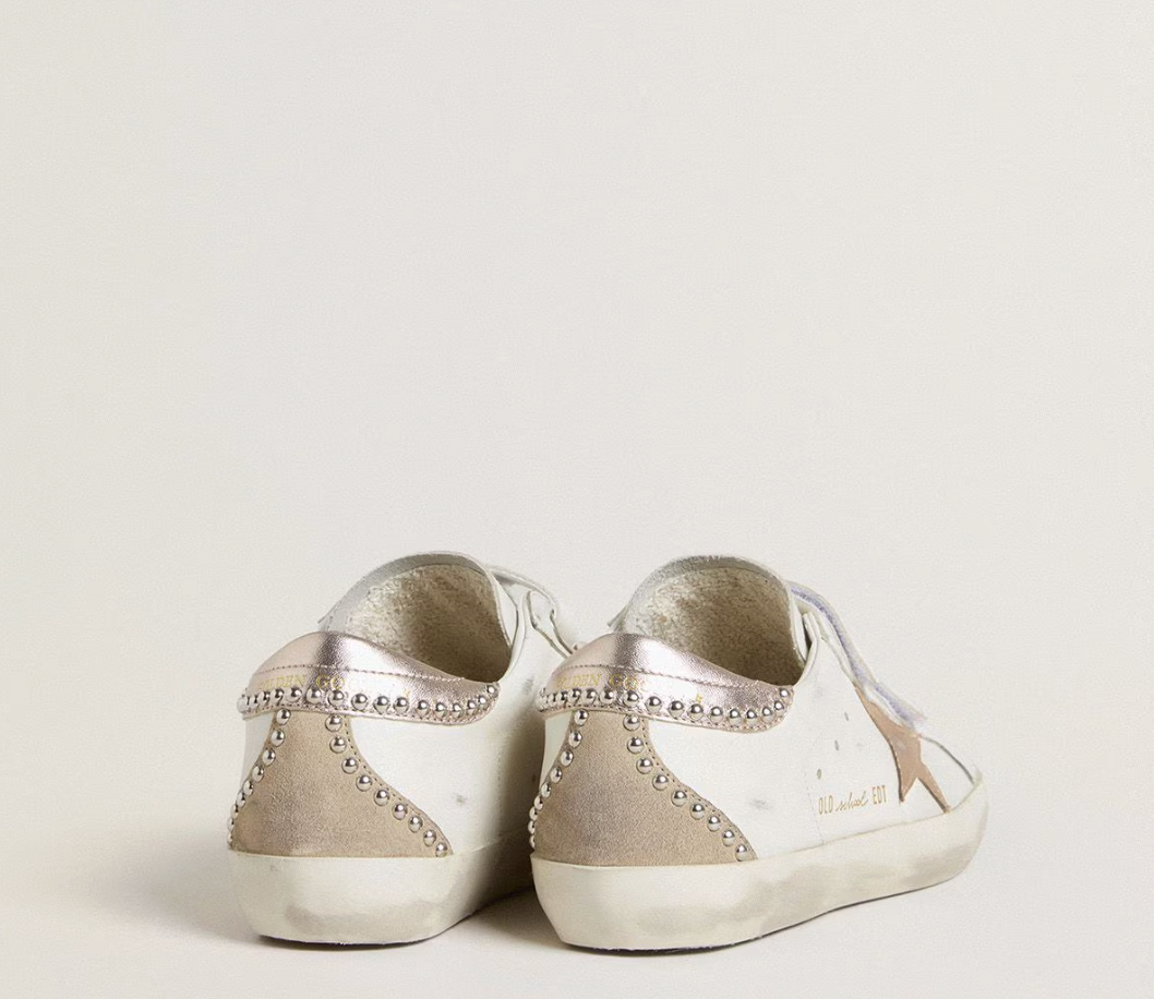 Old School LTD Donna con stella e talloncino in pelle laminata oro rosa