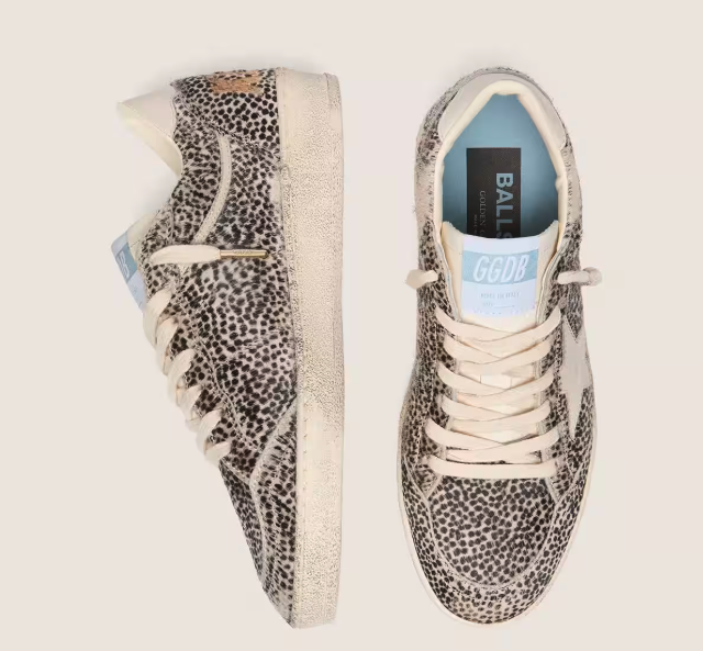Ball Star LTD in cavallino leo con stella in pelle color crema