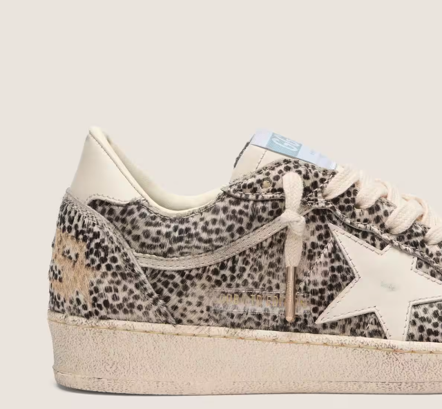 Ball Star LTD in cavallino leo con stella in pelle color crema