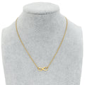 Tiffany & Co 18K Yellow Gold Double Chain Infinity Pendant Necklace – Accessorio premium elegante