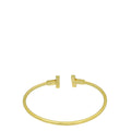 Tiffany & Co 18K Yellow Gold T Narrow Wire Small Bracelet – Accessorio premium elegante