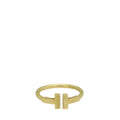 Tiffany & Co 18K Yellow Gold T Wire Ring 50 – Accessorio premium elegante