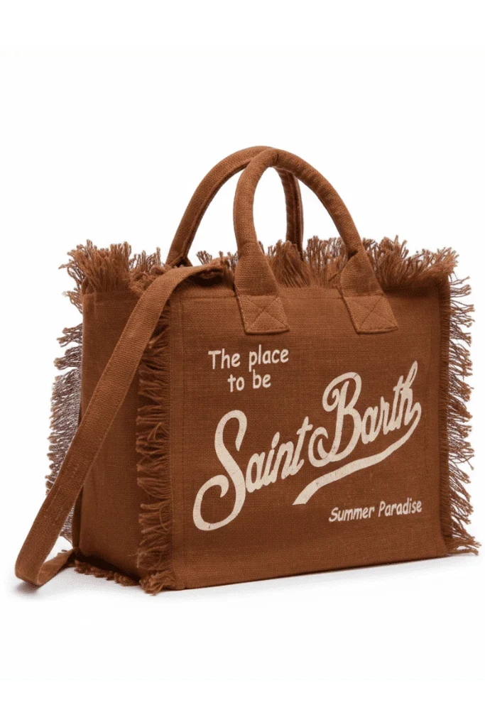 Colette bag in brown canvas with logo
