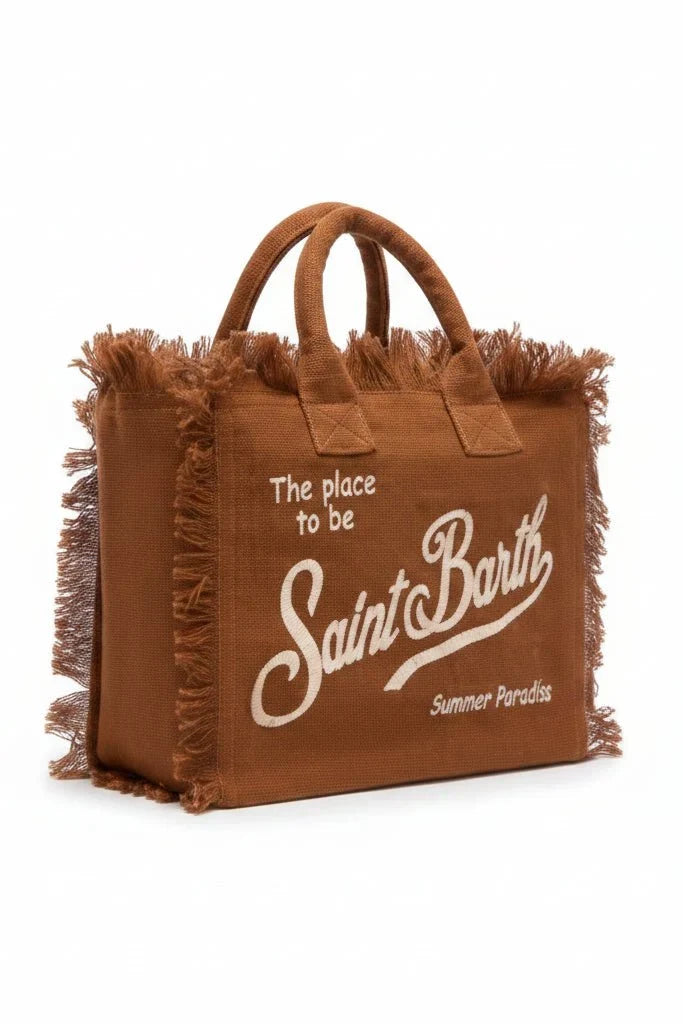 Colette bag in brown canvas with logo