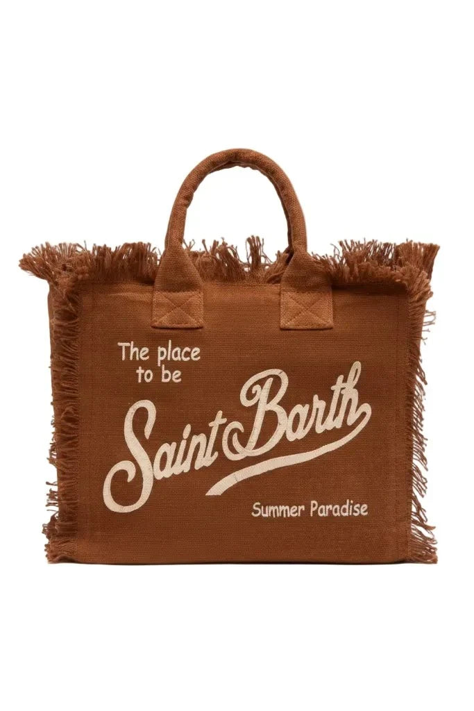 Colette bag in brown canvas with logo