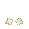 Van Cleef & Arpels 18K Yellow Gold MOP Vintage Alhambra Earrings – Accessorio premium elegante