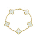 Van Cleef & Arpels 18K Yellow Gold 5 Motifs Vintage Alhambra Bracelet – Accessorio premium elegante