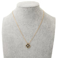 Van Cleef & Arpels 18K Rose Gold Diamond Silver Obsidian Vintage Alhambra 2023 Holiday Pendant Necklace – Accessorio premium elegante