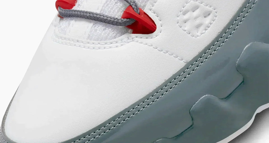 Air Jordan 9 White Cool Grey 'Fire Red' Sneakers for Men