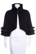 Chanel 2015 Salzburg Collection Black Cashmere Jacket SZ 38