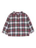 Camicia per neonato Molo Enoz a quadri rosso e bianco con colletto alla coreana – Accessorio premium elegante