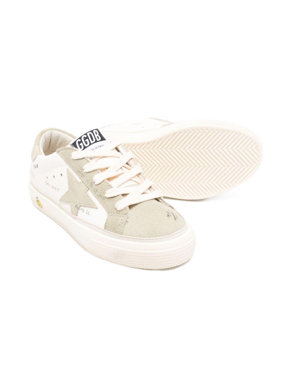 Sneakers per bambini Golden Goose Kids bianche con dettaglio traforato