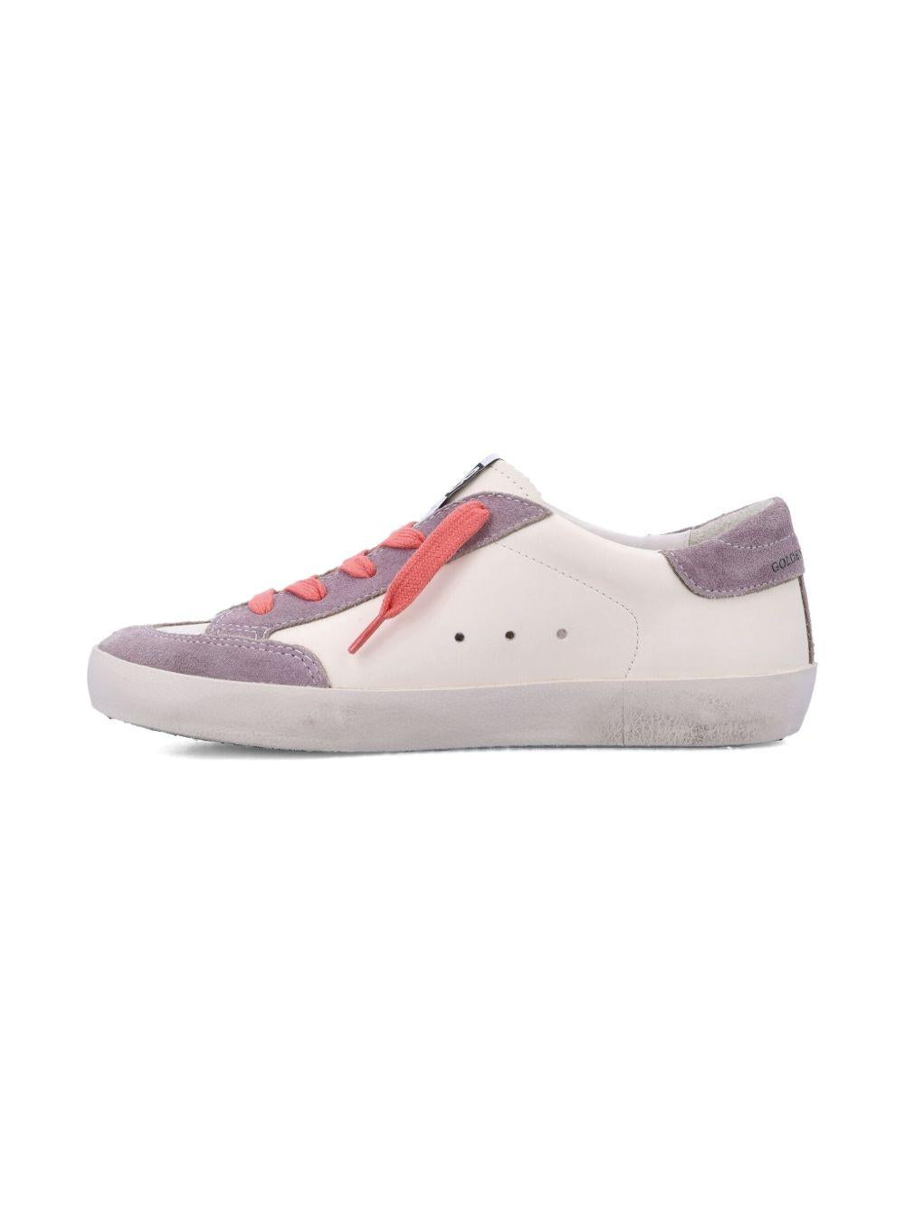 Sneakers per bambina Golden Goose Kids Superstar bianco con dettaglio stella glitter