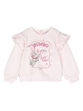 Felpa Romantic Circus con stampa per neonata Monnalisa con dettaglio con glitter – Accessorio premium elegante