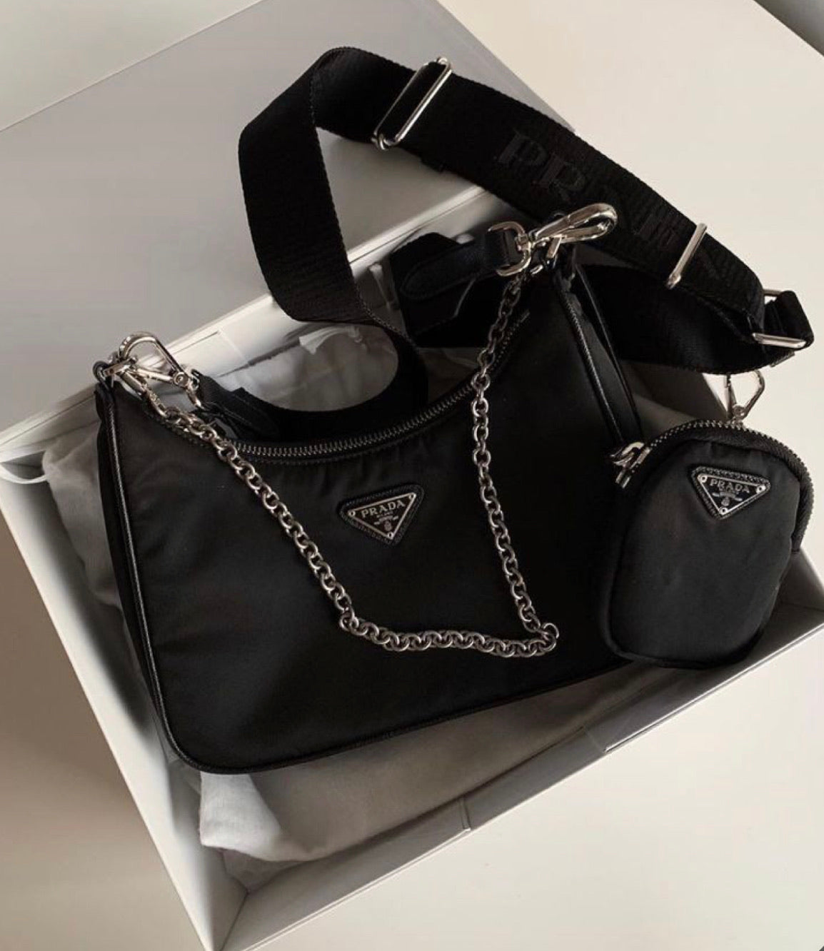 Multi Prada Clutch