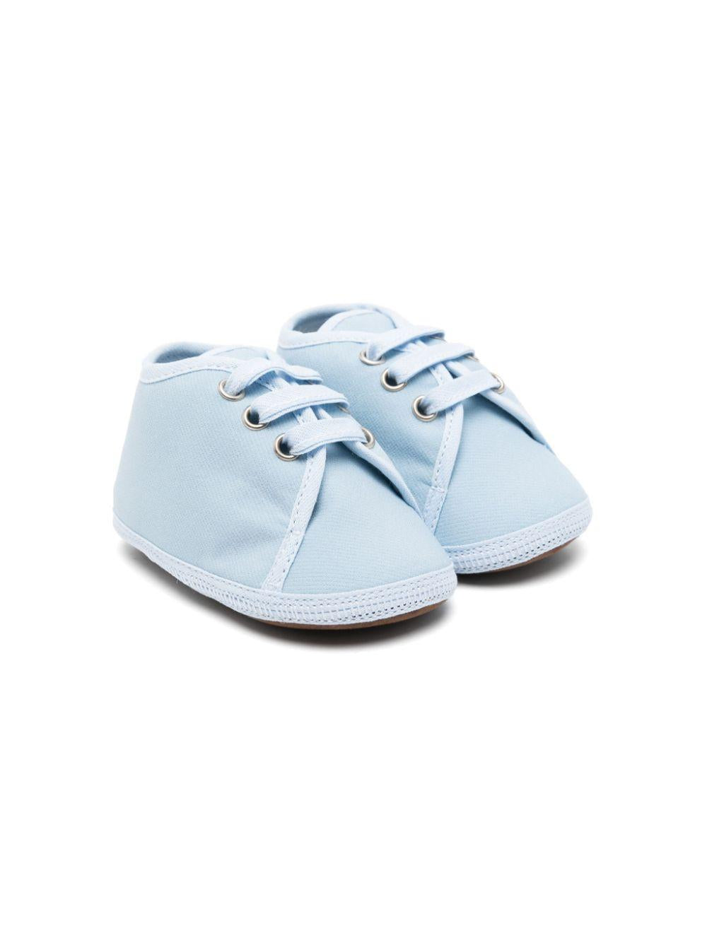 Sneakers azzurre per neonato con punta a contrasto Colorichiari<BR/>