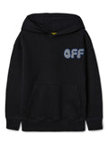 Arrow Chunky hooded sweatshirt for boys Off-White Kids black with dropped shoulders – Stylish premium accessory