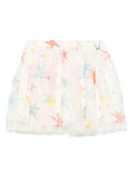 Gonna per bambina Stella McCartney Kids beige chiaro con stampa all-over in tulle – Accessorio premium elegante