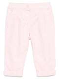 Pantaloni per neonato Moschino Kids rosa a coste con logo sul retro – Accessorio premium elegante