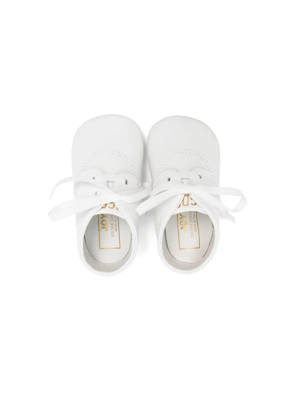 Scarpe primi passi per neonato Golden Goose Kids bianco con lacci