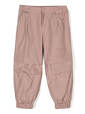Pantaloni con dettaglio Monili per bambina Brunello Cucinelli Kids rosa con tasca diagonale laterale – Accessorio premium elegante