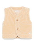 Gilet Olaev per neonato Donsje beige con scollo a V – Accessorio premium elegante