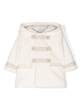 Cappotto per neonati Colorichiari beige con chiusura doppiopetto con bottoni – Accessorio premium elegante