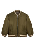 Bomber per bambino Golden Goose Kids Journey marrone con bordo a righe