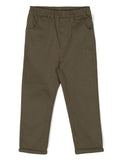 Pantaloni per bambino Donsje Oib verde con vita elasticizzata e tasche laterali a filetto – Accessorio premium elegante