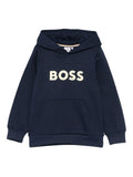 Felpa per bambino Boss Kids blu con logo sul davanti – Accessorio premium elegante