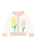 Cardigan beige per neonata con ricamo a fiori Stella McCartney Kids – Accessorio premium elegante
