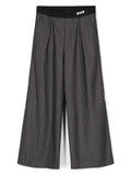 Pantaloni grigi per bambina gessati lamé MSGM Kids – Accessorio premium elegante