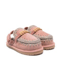 Ciabatte per bambina Mou Kids rosa con dettaglio intrecciato – Accessorio premium elegante