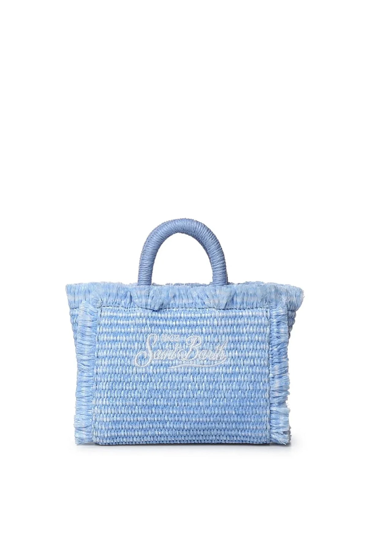 Borsa Vanity Micro Straw cielo