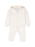 Tuta sportiva per neonato MSGM Kids beige chiaro con stampa logo sul retro – Accessorio premium elegante