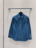 LV 25 Both Muscular Soft Denim Shirt Blue Cotton – Accessorio premium elegante