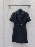 LV 25 Office Fashion Luxurious Dress Black Poliester Wool – Accessorio premium elegante