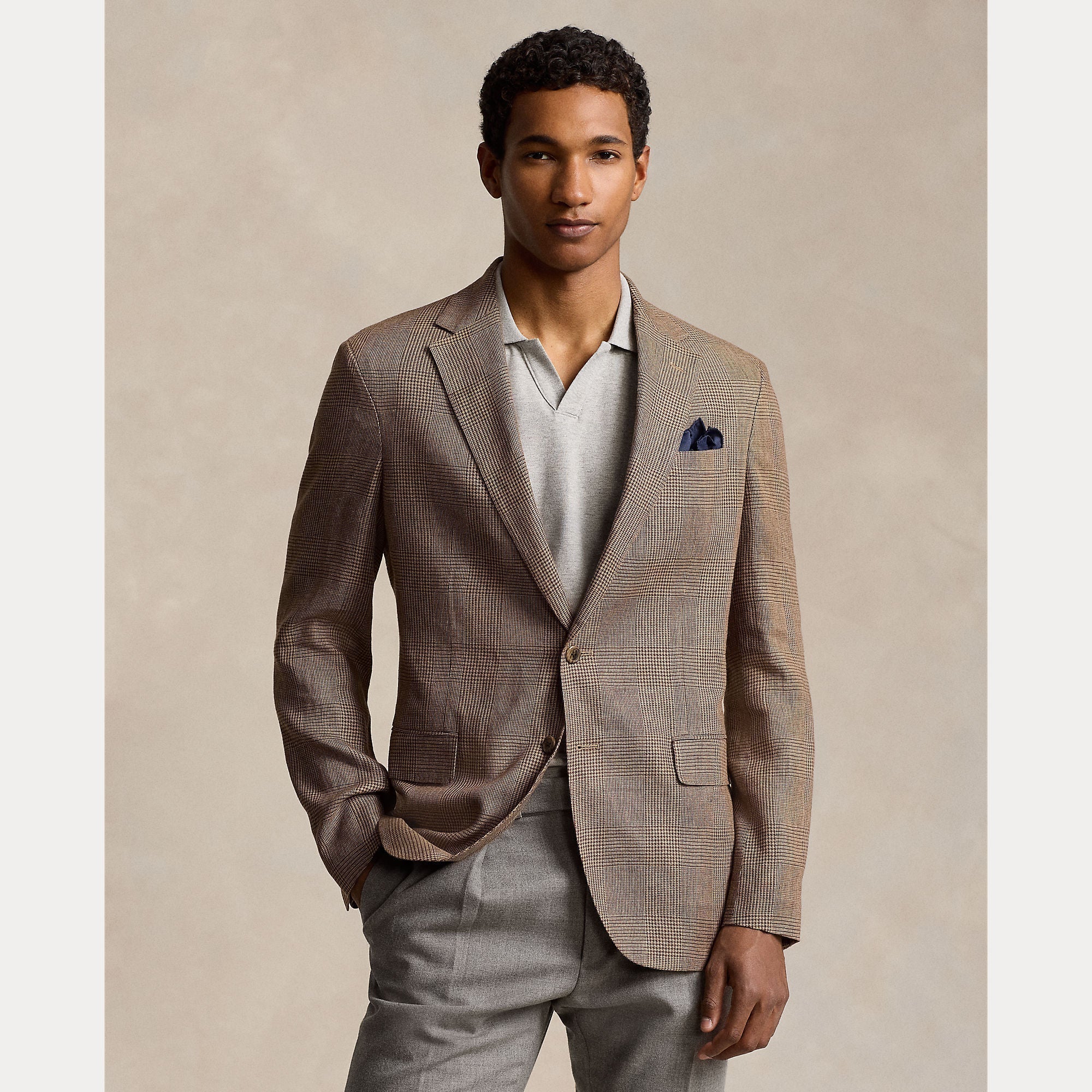 POLO SOFT MODERN GLEN PLAID SUIT JACKET – Accessorio premium elegante