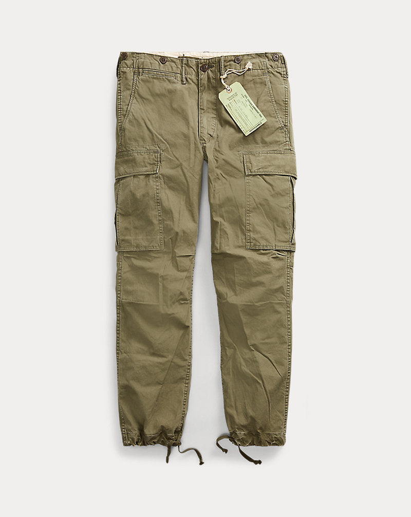Pantaloni cargo militari in popeline — Verde oliva scuro